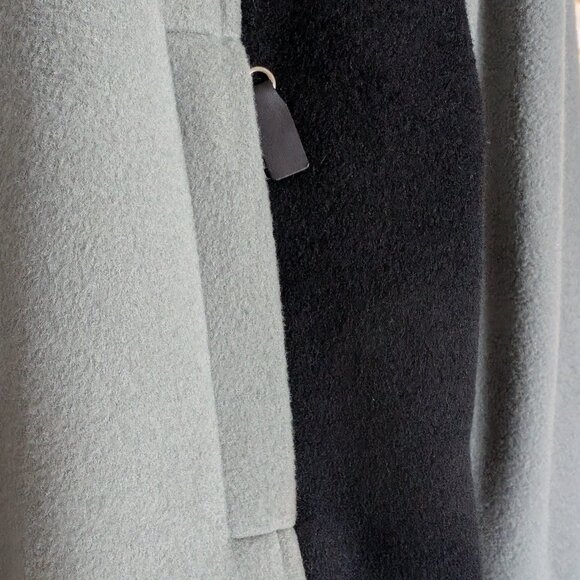 1990s Louben Wool Cashmere Blend Zip Jacket Blazer Gray Blue EUC Size 12 - Picture 2 of 9